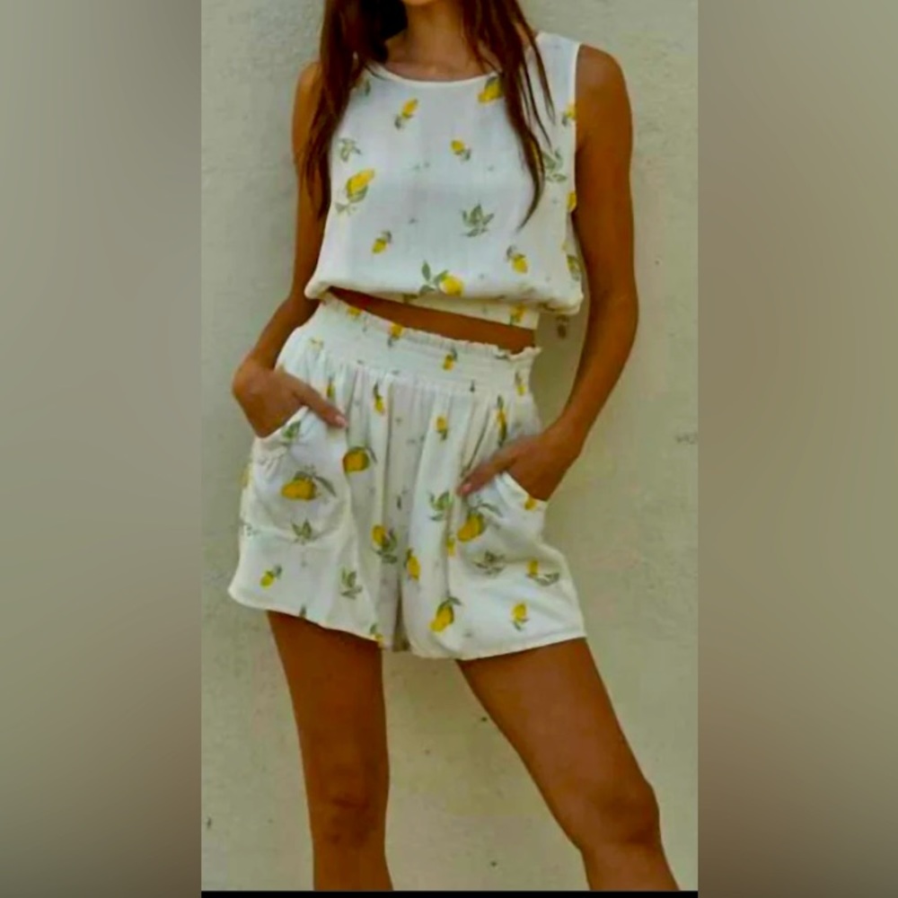 Limoncello Smocked Shorts and Top